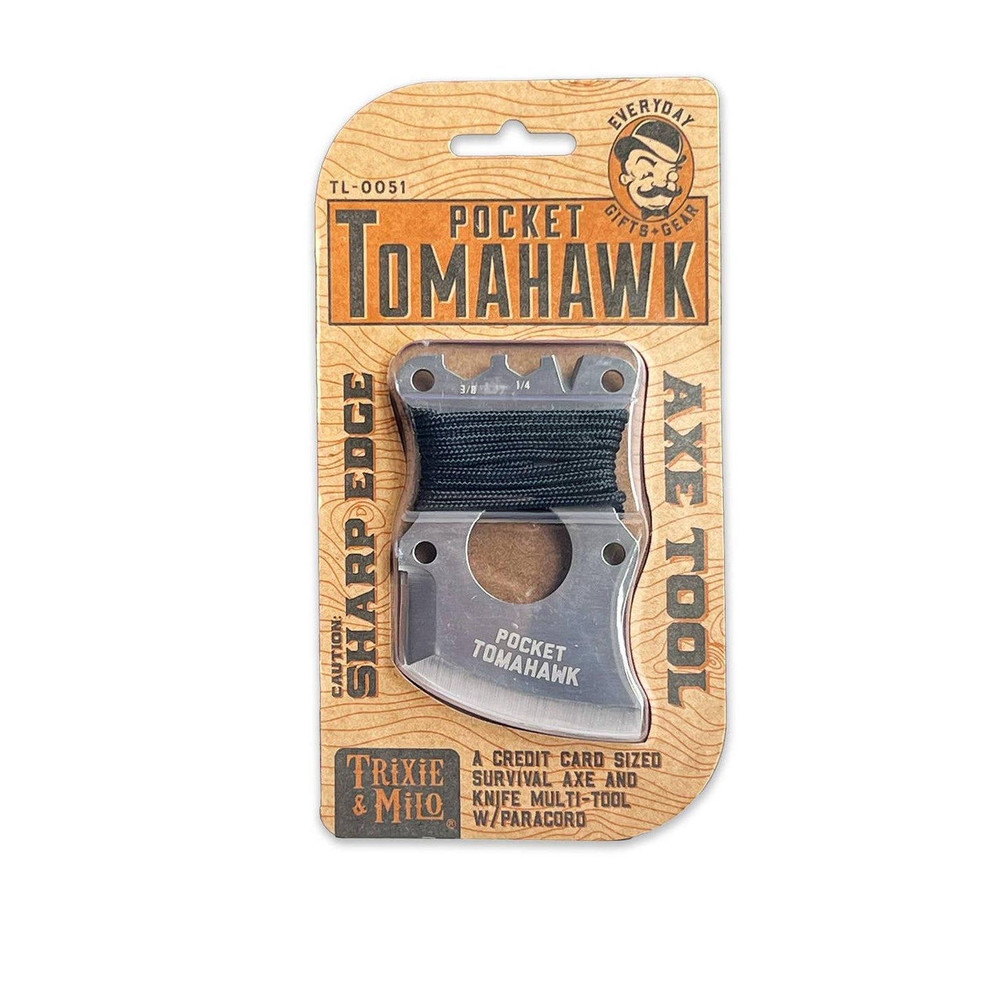 Adventure Card Pocket Tomahawk | Credit Card Size Survival Axe and Knife Tool | Gift for Men