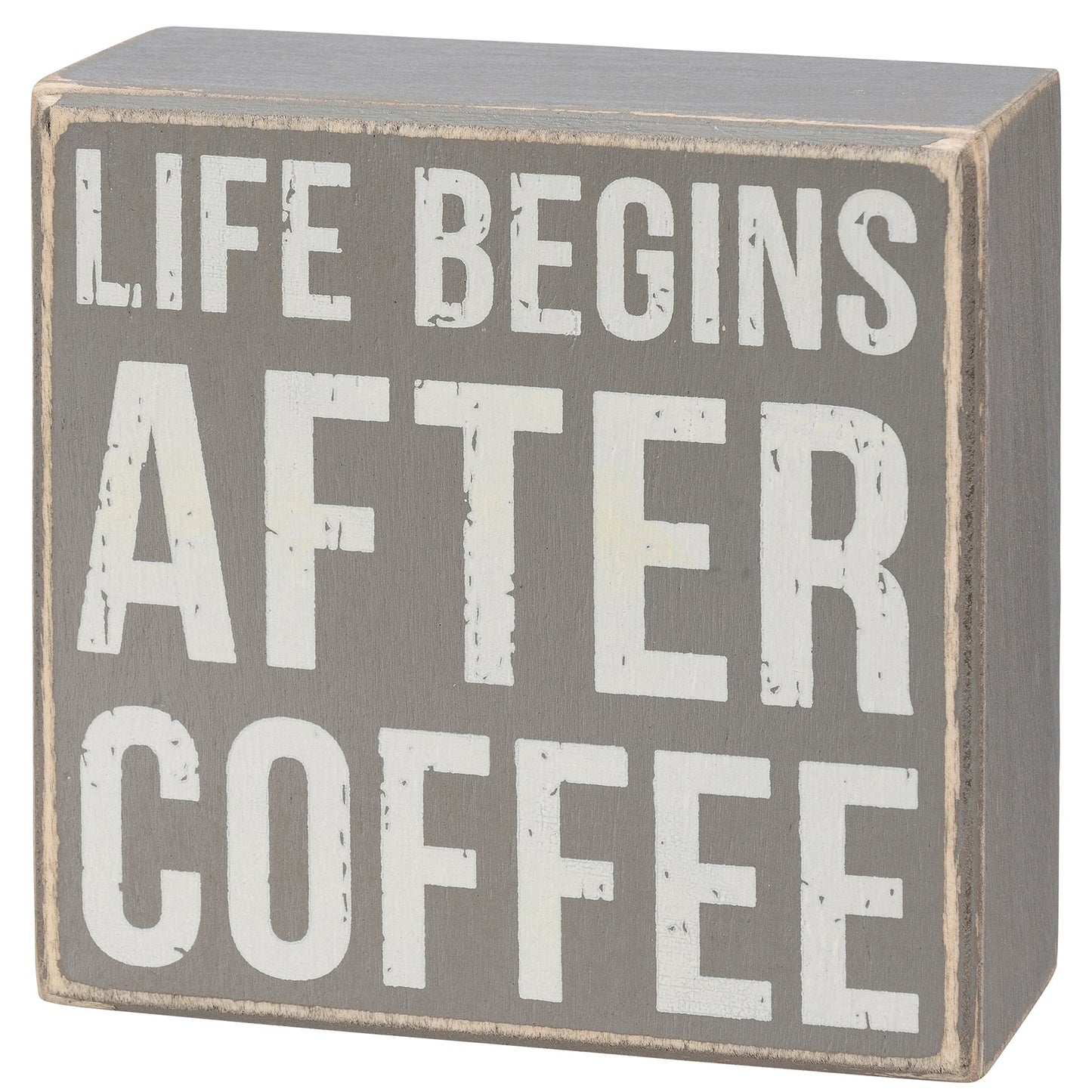 After Coffee Box Sign Set | Wall Desk Display Gift Set | 4" x 4"