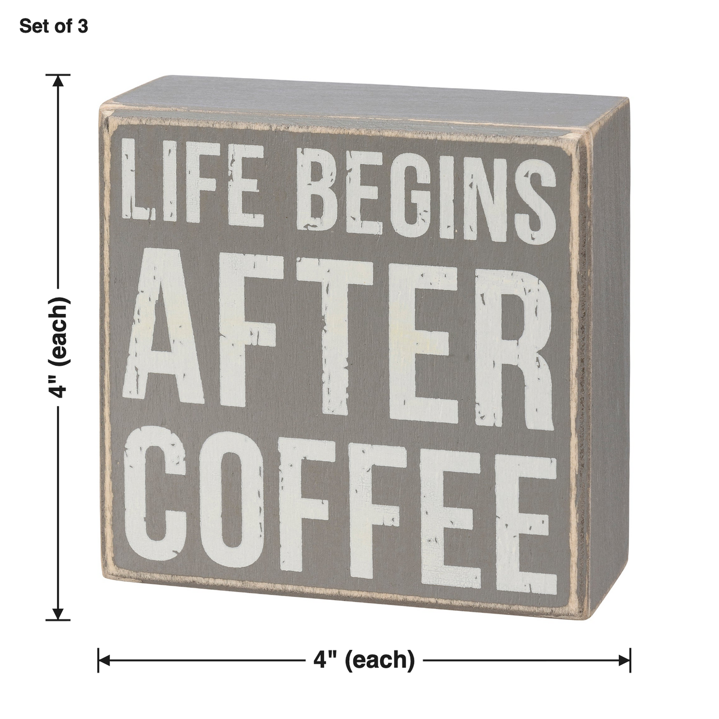 After Coffee Box Sign Set size chart