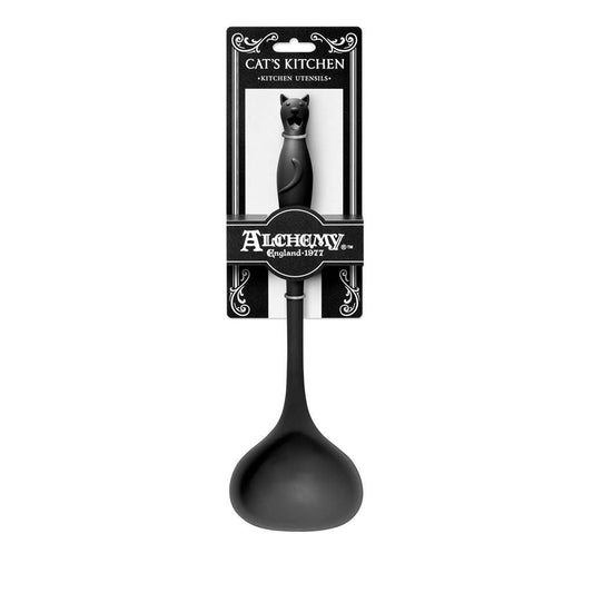 Alchemy Gothic Cat's Kitchen Ladle | Black Cat-Shaped Handle