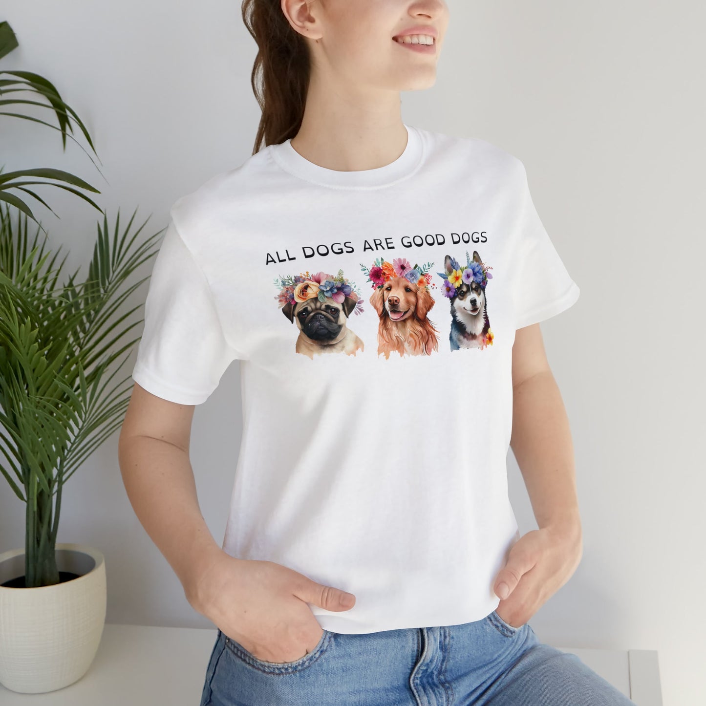 All Dogs Are Good Dogs Jersey Short Sleeve Tee [Multiple Color Options]
