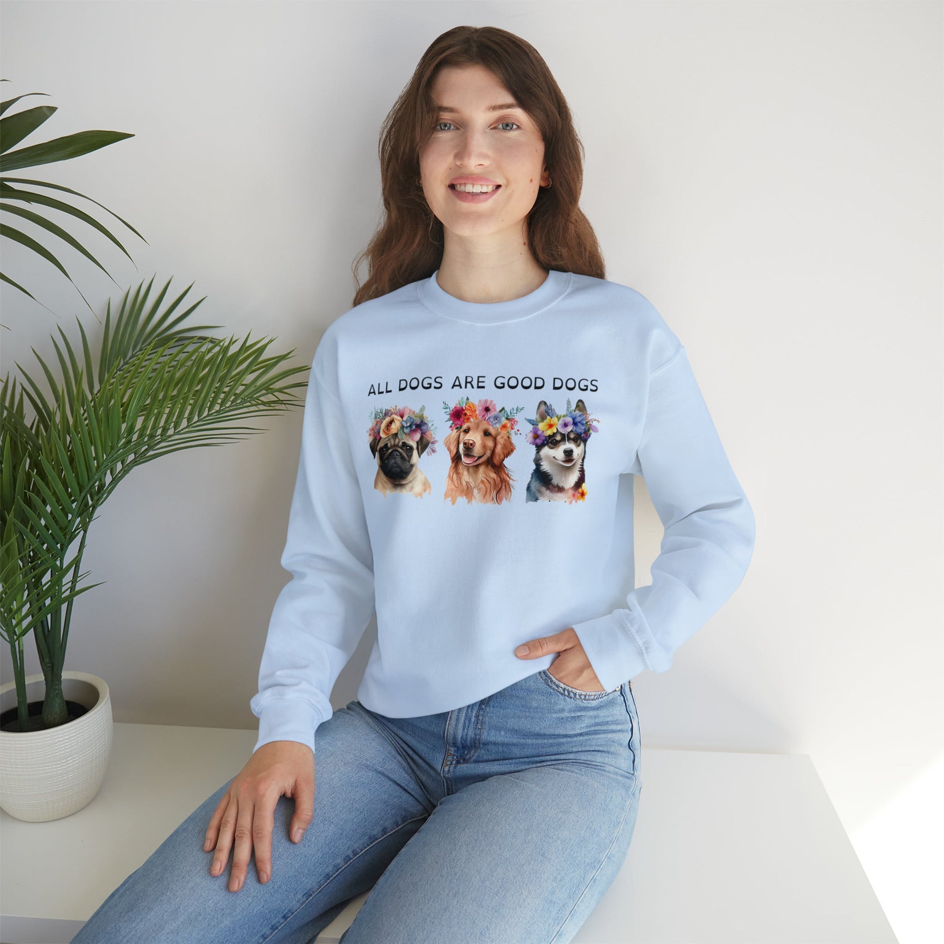 All Dogs Are Good Dogs Unisex Heavy Blend™ Crewneck Sweatshirt