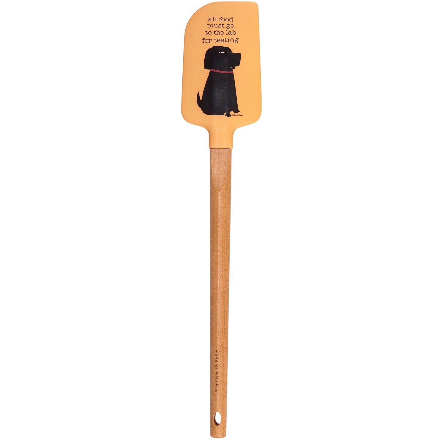 All Food to the Lab For Testing Dog Lover Spatula | Wooden Handle Double-Sided Silicone Spatula