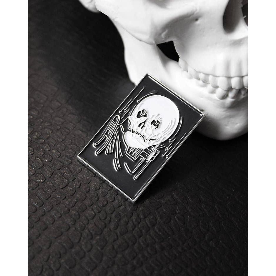 All Is Vanity Enamel Pin | Human Skull Soft Lapel Pin | 0.8" x 1.3"