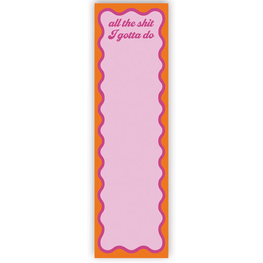 All The Shit I Gotta Do List Pad | Funny Retro Magnetic To-Do Notepad | 60 Pages