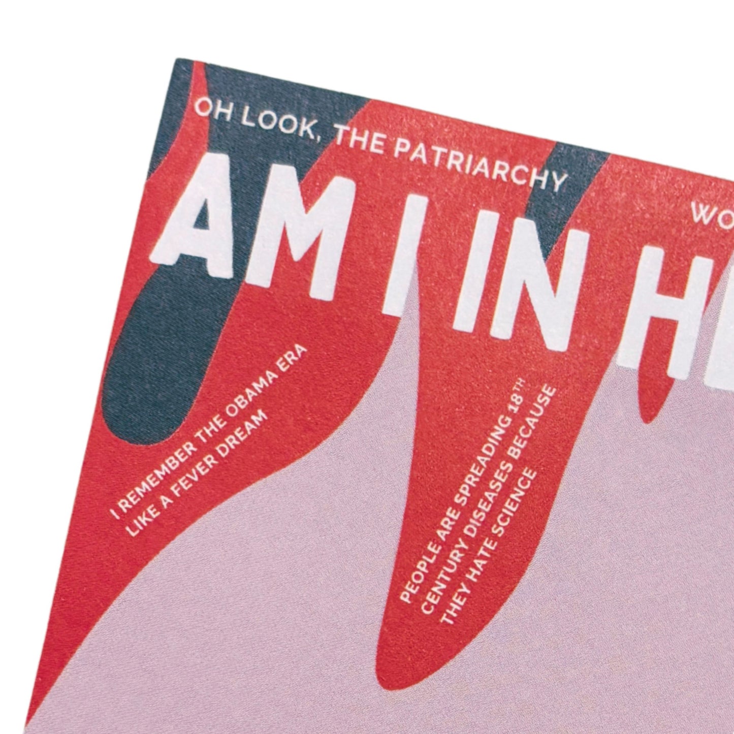 Am I In Hell Jumbo Feminist Sticky Notes | Funny Sarcastic Retro Lady Notepad | 4" x 4" 50 Pages