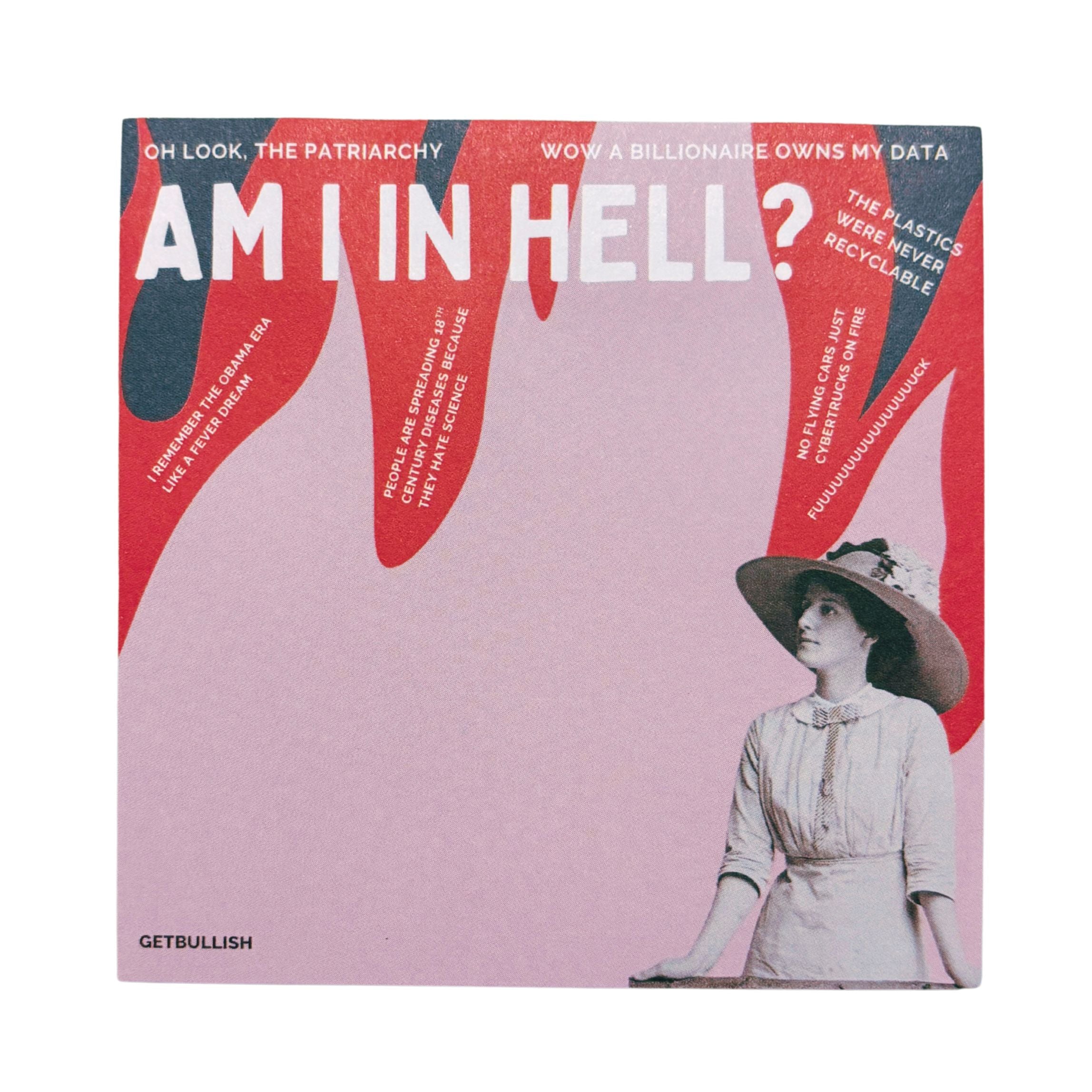 Am I In Hell Jumbo Sticky Notes | Funny Sarcastic Retro Lady Noteapd ...