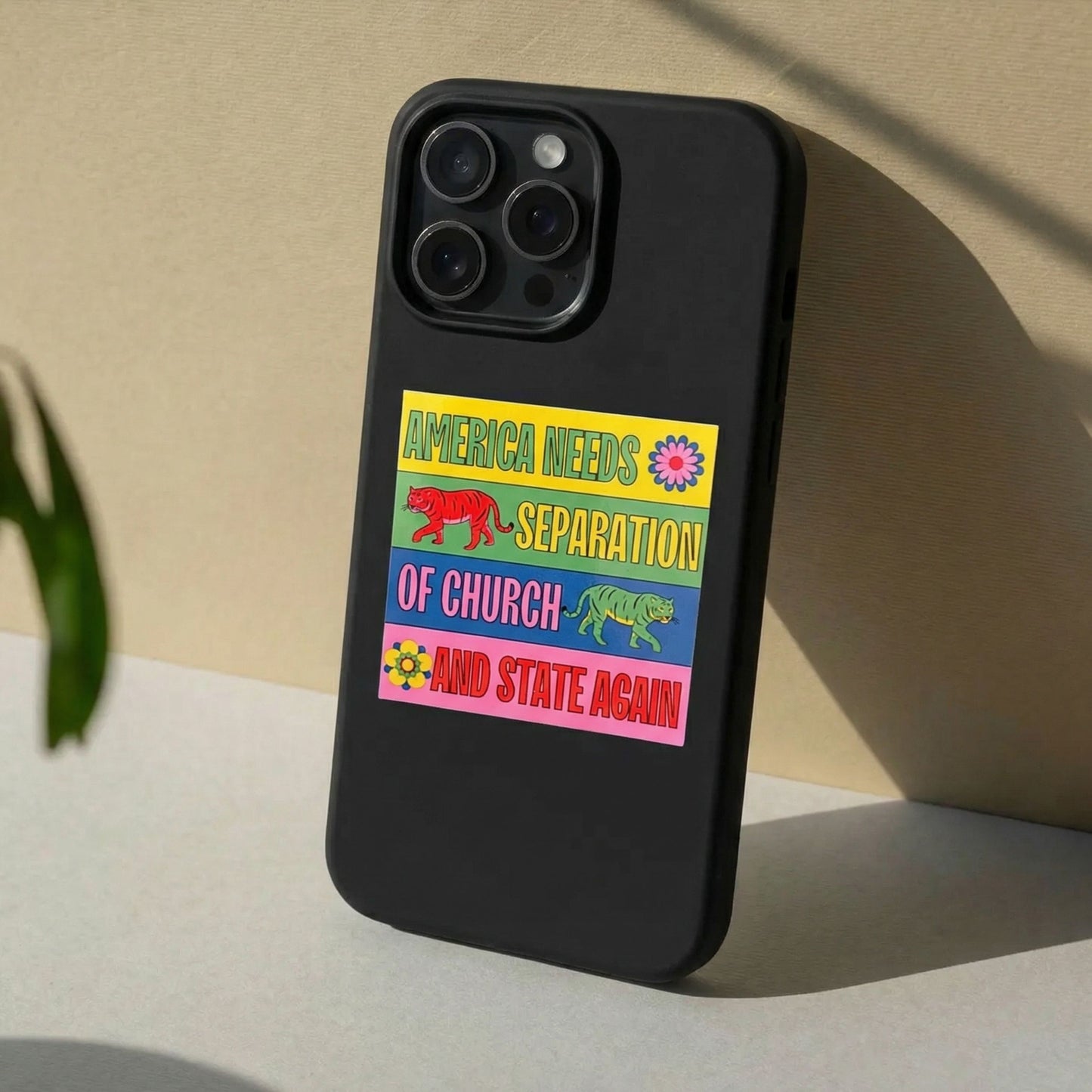 America Needs Separation of Church and State Sticker | Colorful Political Vinyl Decal