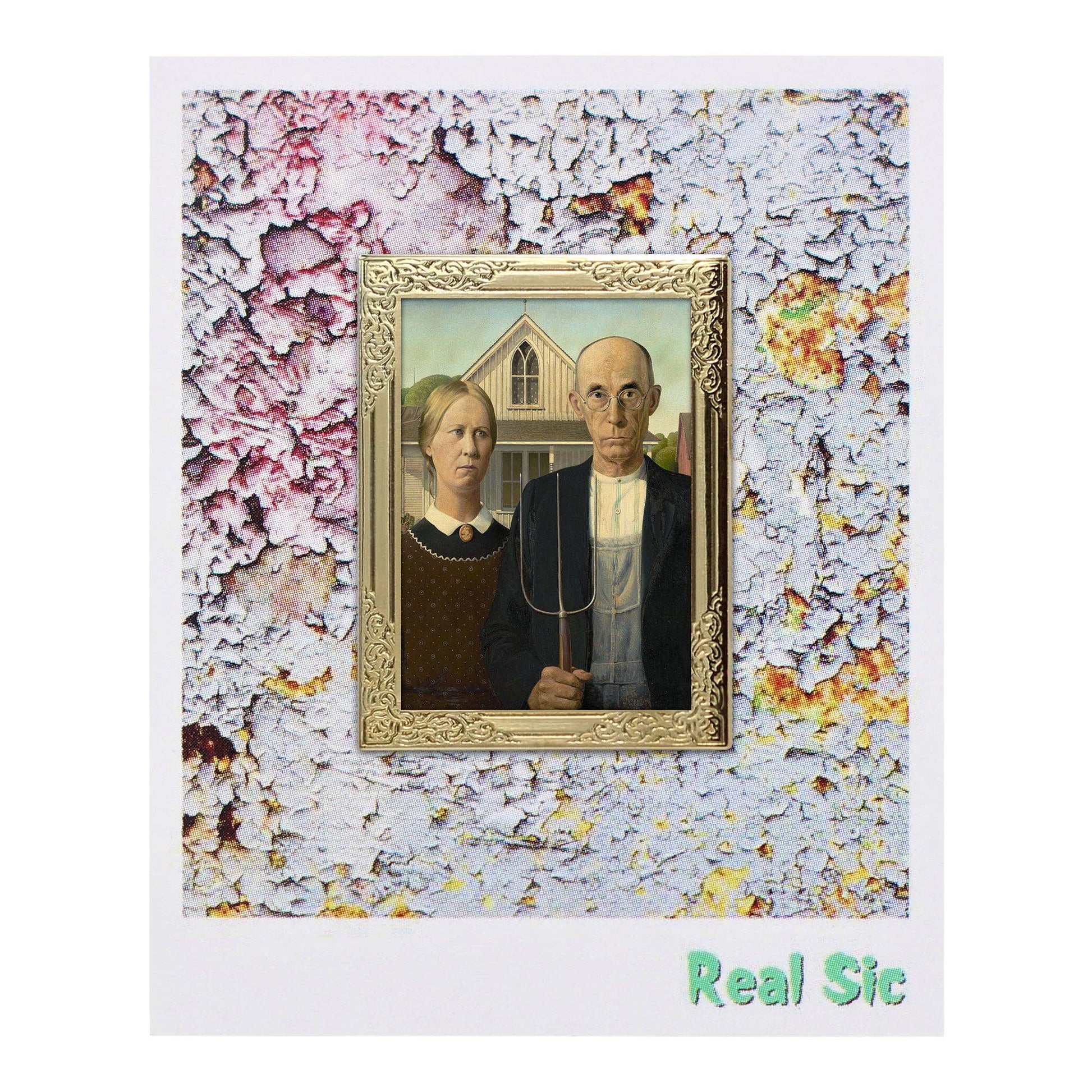 American Gothic by Grant Wood Art Frame Pin | Museum Enamel Lapel Pin-Real Sic-The Bullish Store