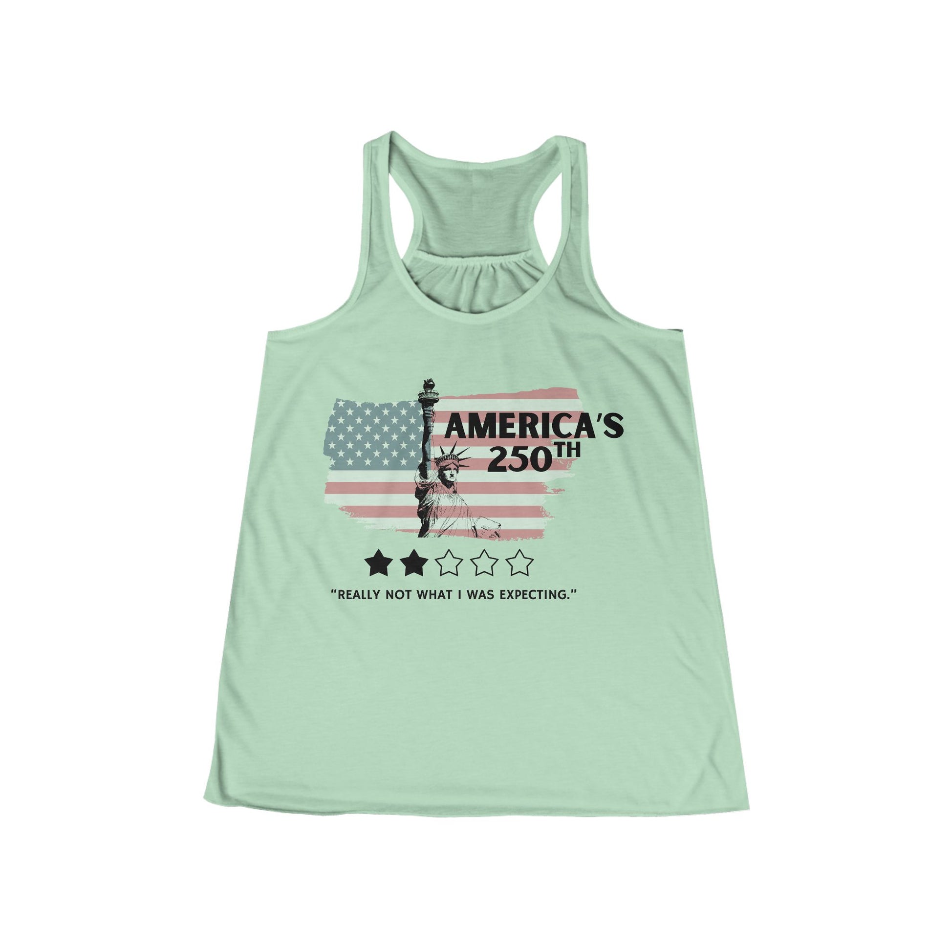 America’s 250th 2 Out of 5 Stars Women's Flowy Racerback Tank [XS-2XL]-Getbullish-The Bullish Store