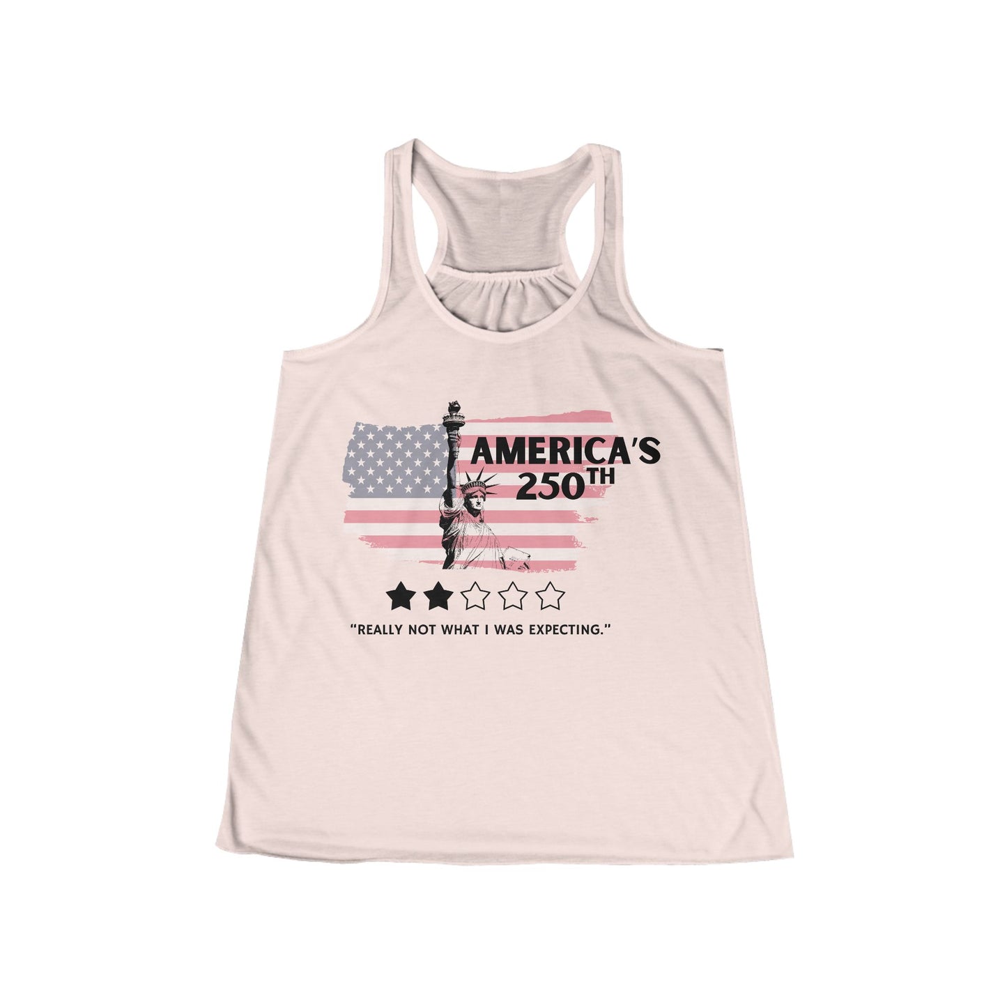 America’s 250th 2 Out of 5 Stars Women's Flowy Racerback Tank [XS-2XL]-Getbullish-The Bullish Store
