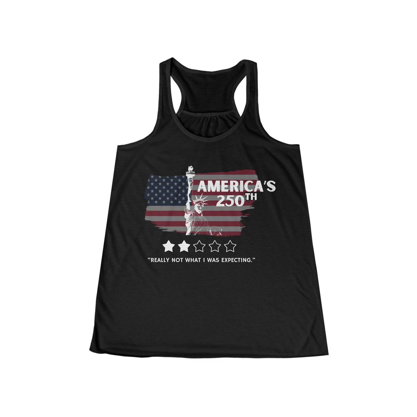 America’s 250th 2 Out of 5 Stars Women's Flowy Racerback Tank [XS-2XL]-Getbullish-The Bullish Store