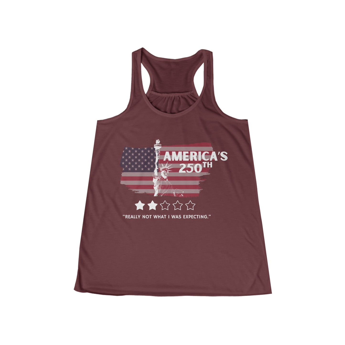 America’s 250th 2 Out of 5 Stars Women's Flowy Racerback Tank [XS-2XL]-Getbullish-The Bullish Store