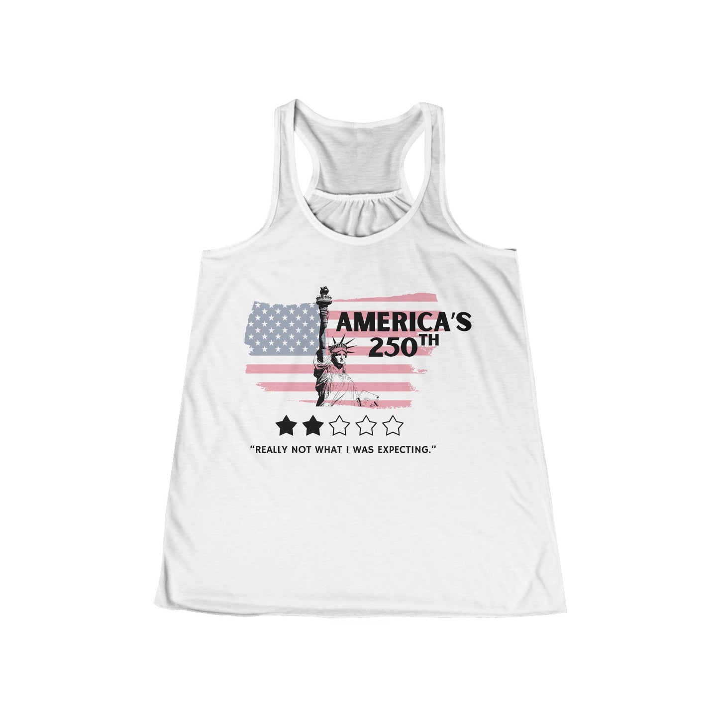 America’s 250th 2 Out of 5 Stars Women's Flowy Racerback Tank [XS-2XL]-Getbullish-The Bullish Store