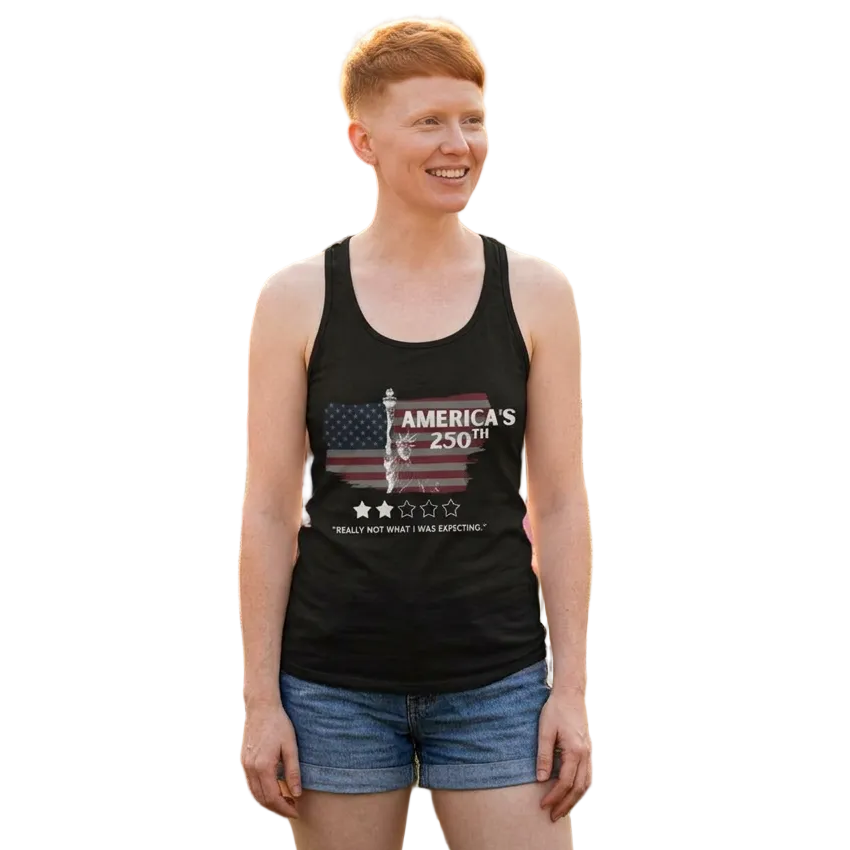 America’s 250th 2 Out of 5 Stars Women's Flowy Racerback Tank [XS-2XL]-Getbullish-The Bullish Store