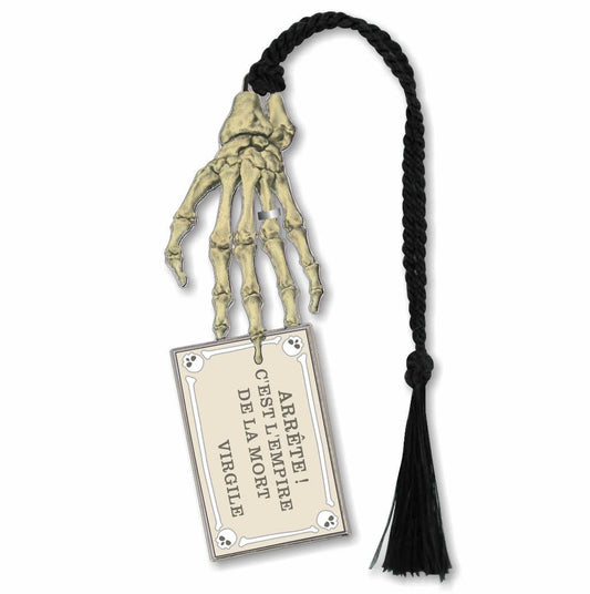 An Invitation Metal Skeletal Hand Bookmark | Creepy Book Marker for Book Lovers Bibliophile