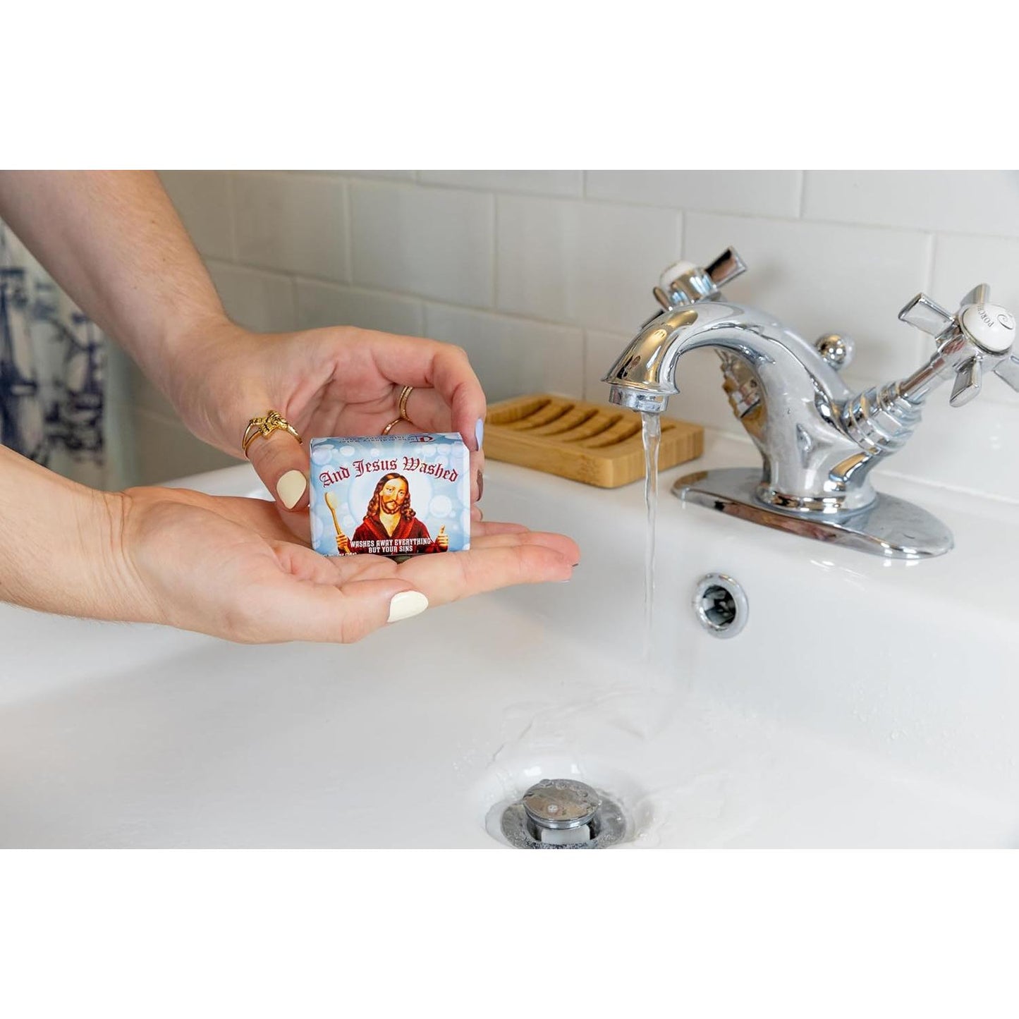 And Jesus Washed Soap in Almond Cocoa Butter Scent | Body Bath Bar Cleanser | 2 oz.