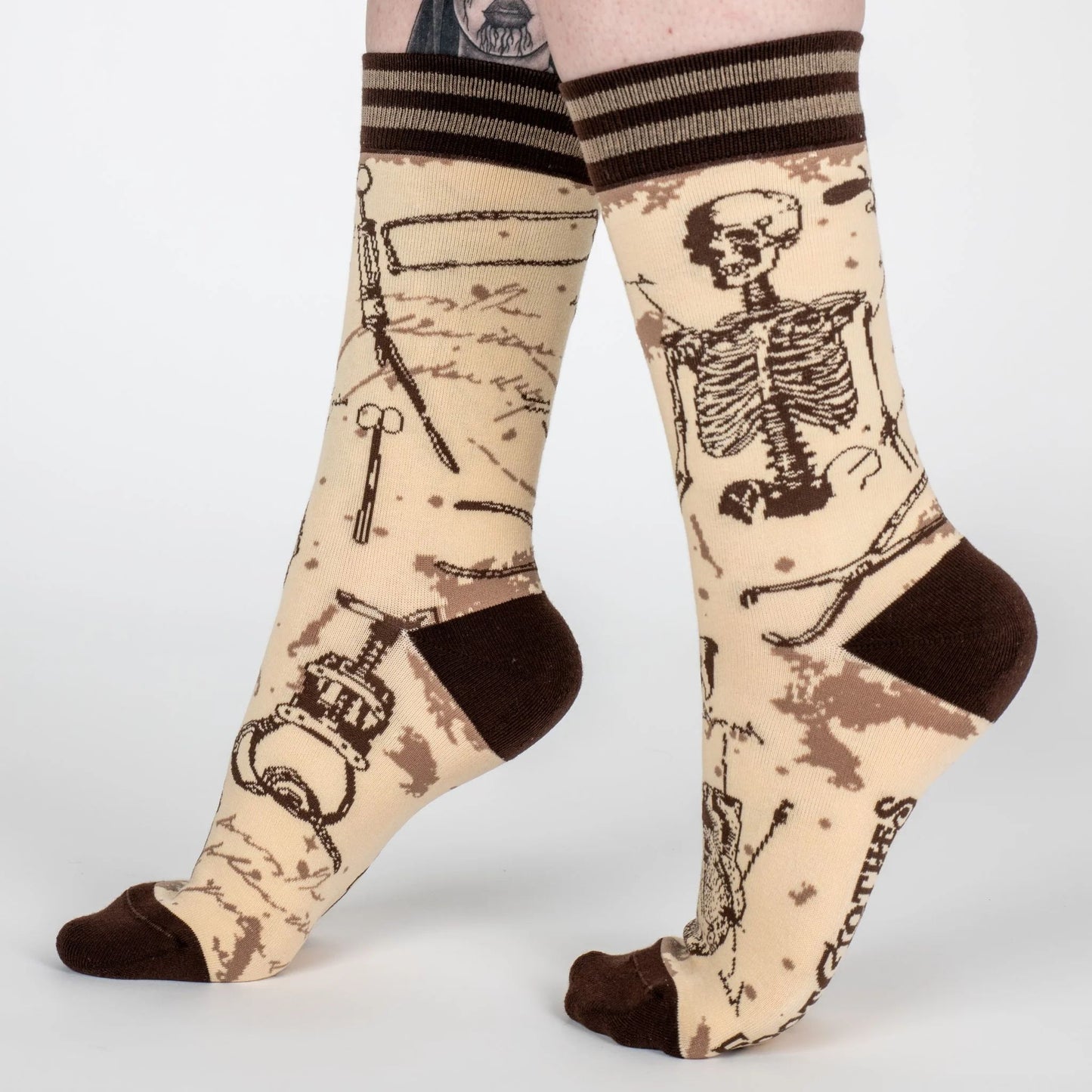 Antique Medical Crew Socks | Vintage Medical Tools Theme Design