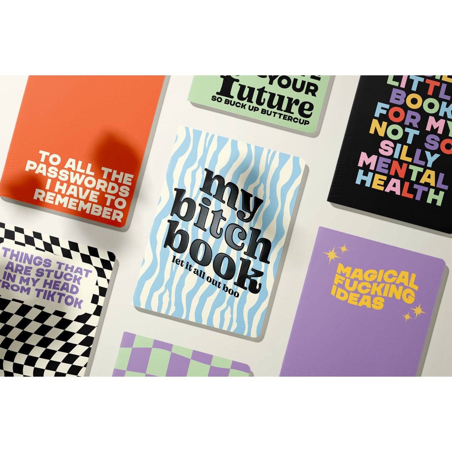 Anxious Gay Thoughts Checkered Pocket Journal | Mini Notebook | 40 Pages