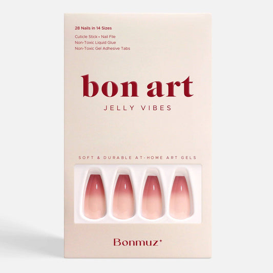 Apple Cider Press-On Nails | Cream to Amber Gradient, Glossy & Reusable