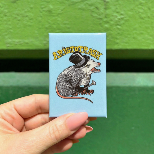 Aristotrash Rat Magnet | Refrigerator Magnetic Surface Decor | 3" x 2"