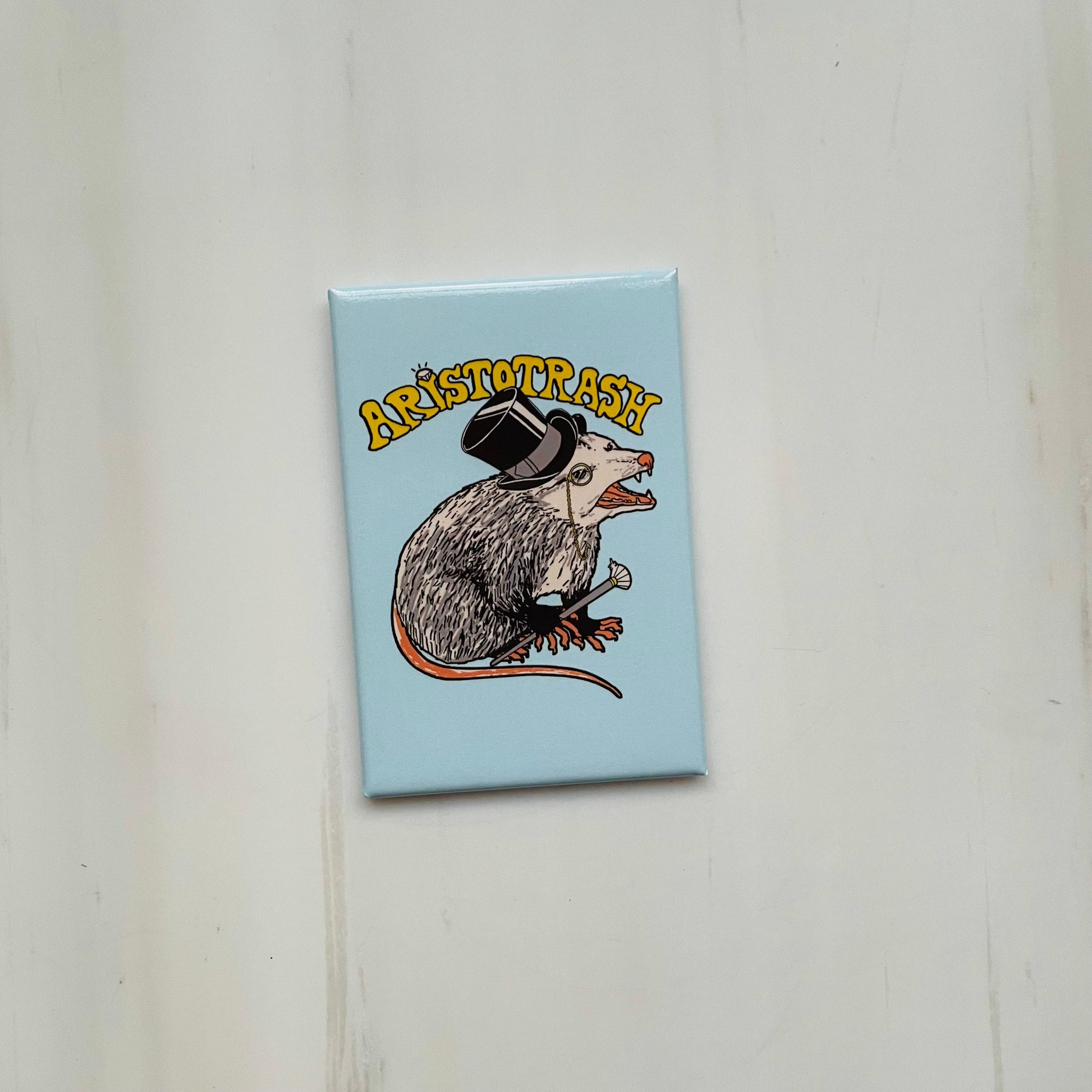 Aristrotrash Rat Magnet | Refrigerator Magnetic Surface Decor | 3" x 2"