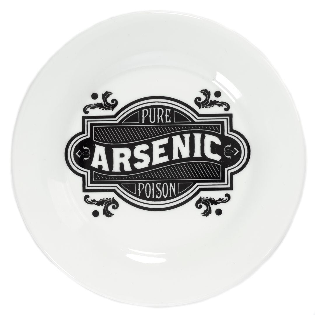 Arsenic Dessert Plate | Victorian-inspired Ceramic Round Dish Plate | 6"