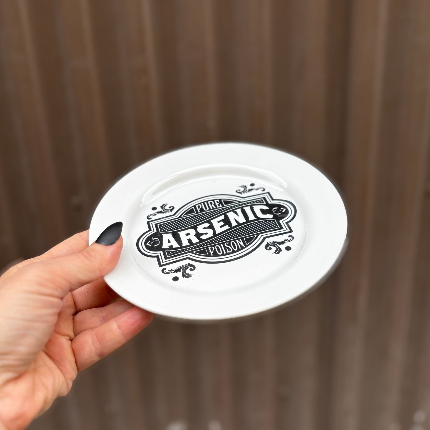 Arsenic Dessert Plate | Victorian-inspired Ceramic Round Dish Plate | 6"