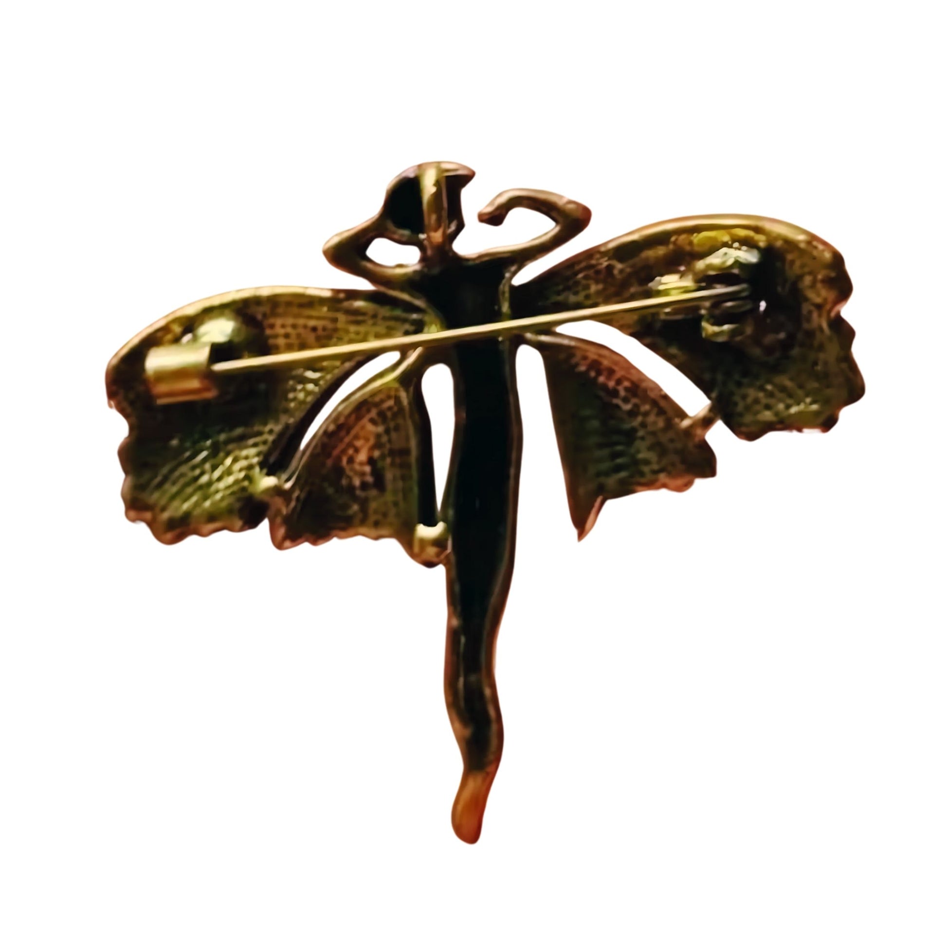 Art Nouveau Fairy Brooch | Vintage Enchanted Fairytale Pin 1.8" x 1.6"