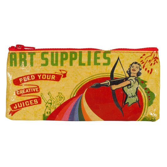 Art Supplies Feed Your Creative Juices Pencil Case in Recycled Material