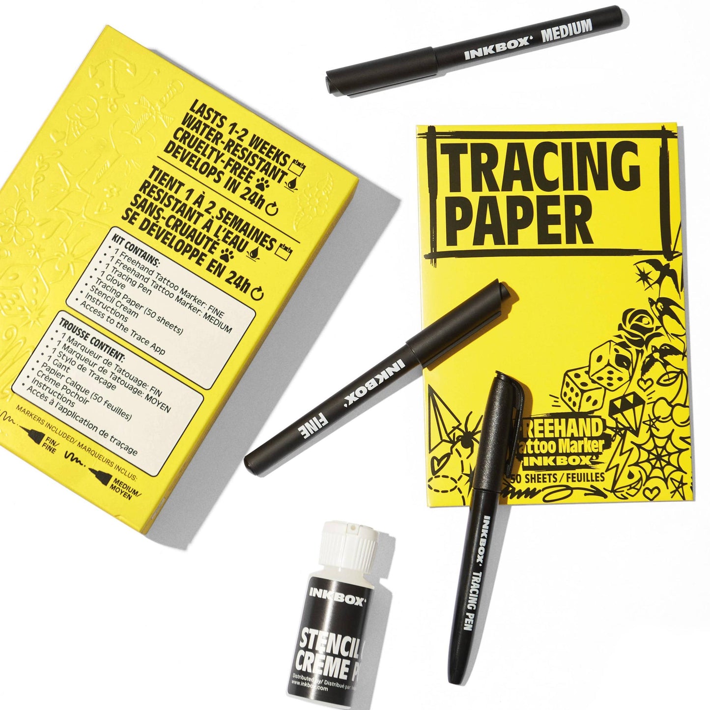 Artist Kit Freehand Tattoo Markers Kit Draw Your Own Skin Safe
