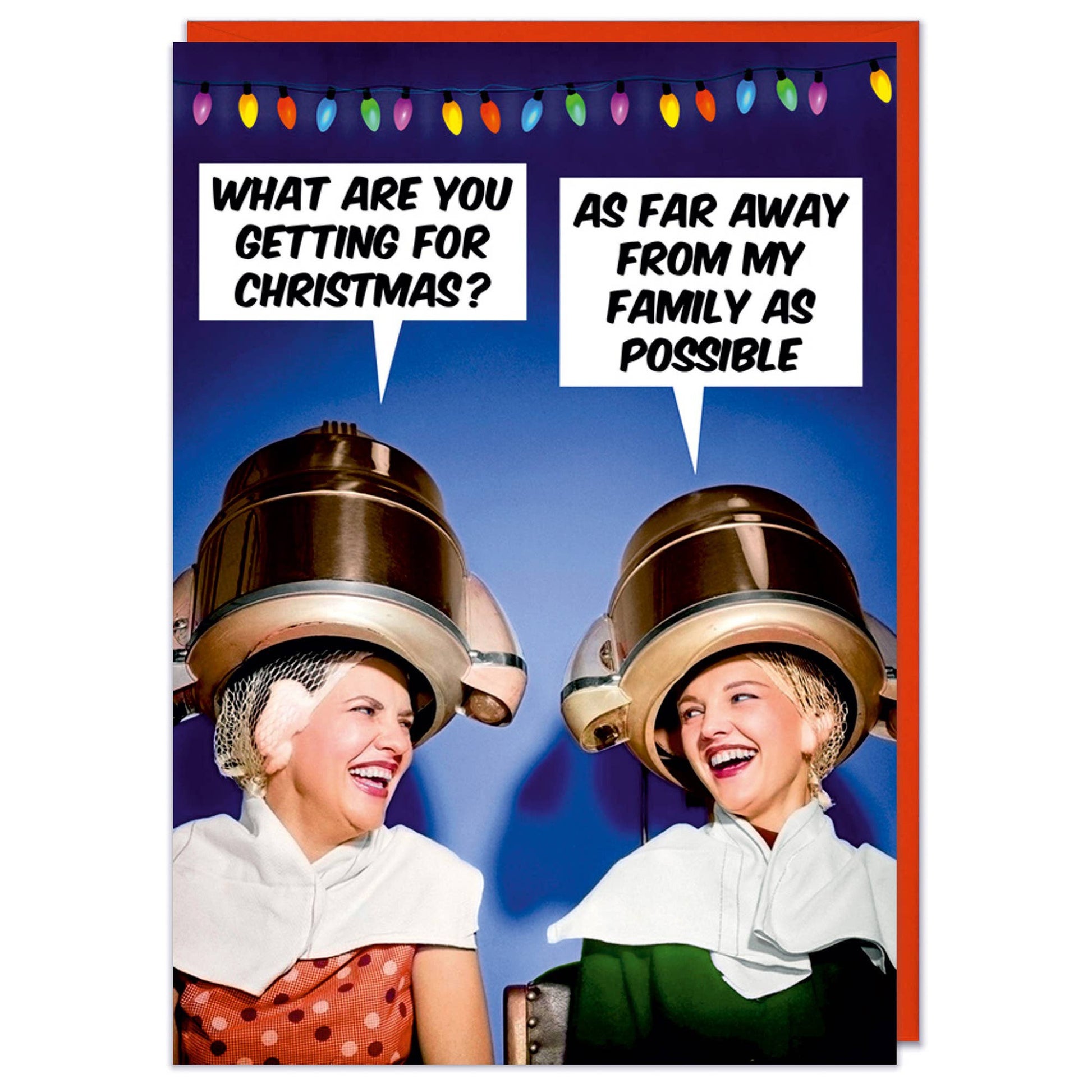 As Far From My Family As Possible Christmas Greeting Card | Funny Holiday Card | 7″ x 5″