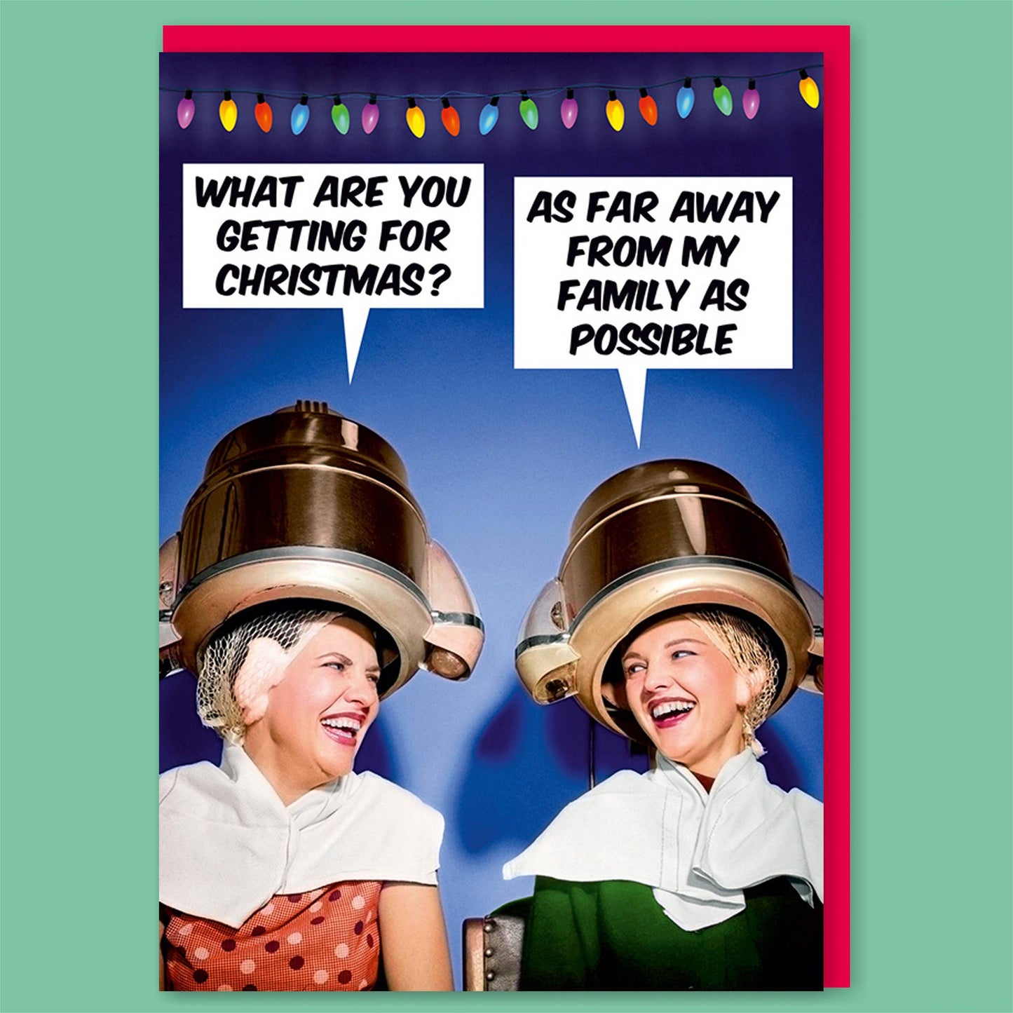 As Far From My Family As Possible Christmas Greeting Card | Funny Holiday Card | 7″ x 5″