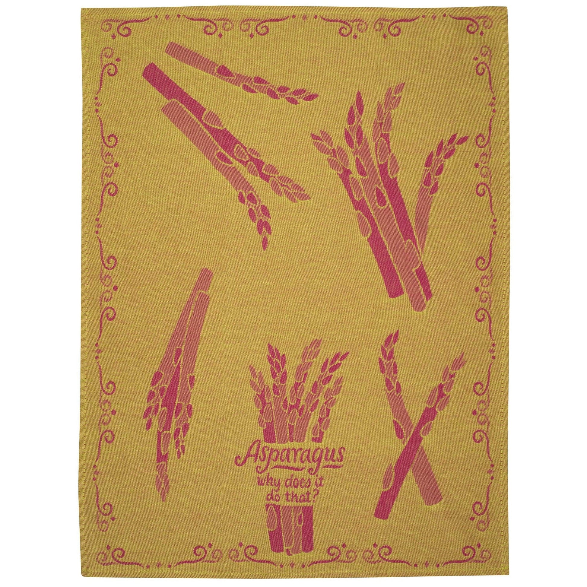 Asparagus Why Does it Do That Funny Woven Kitchen Tea Dish Cloth Towel | 21" x 28"