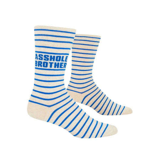 Asshole Brother Men's Crew Socks | Novelty Socks | BlueQ at GetBullish