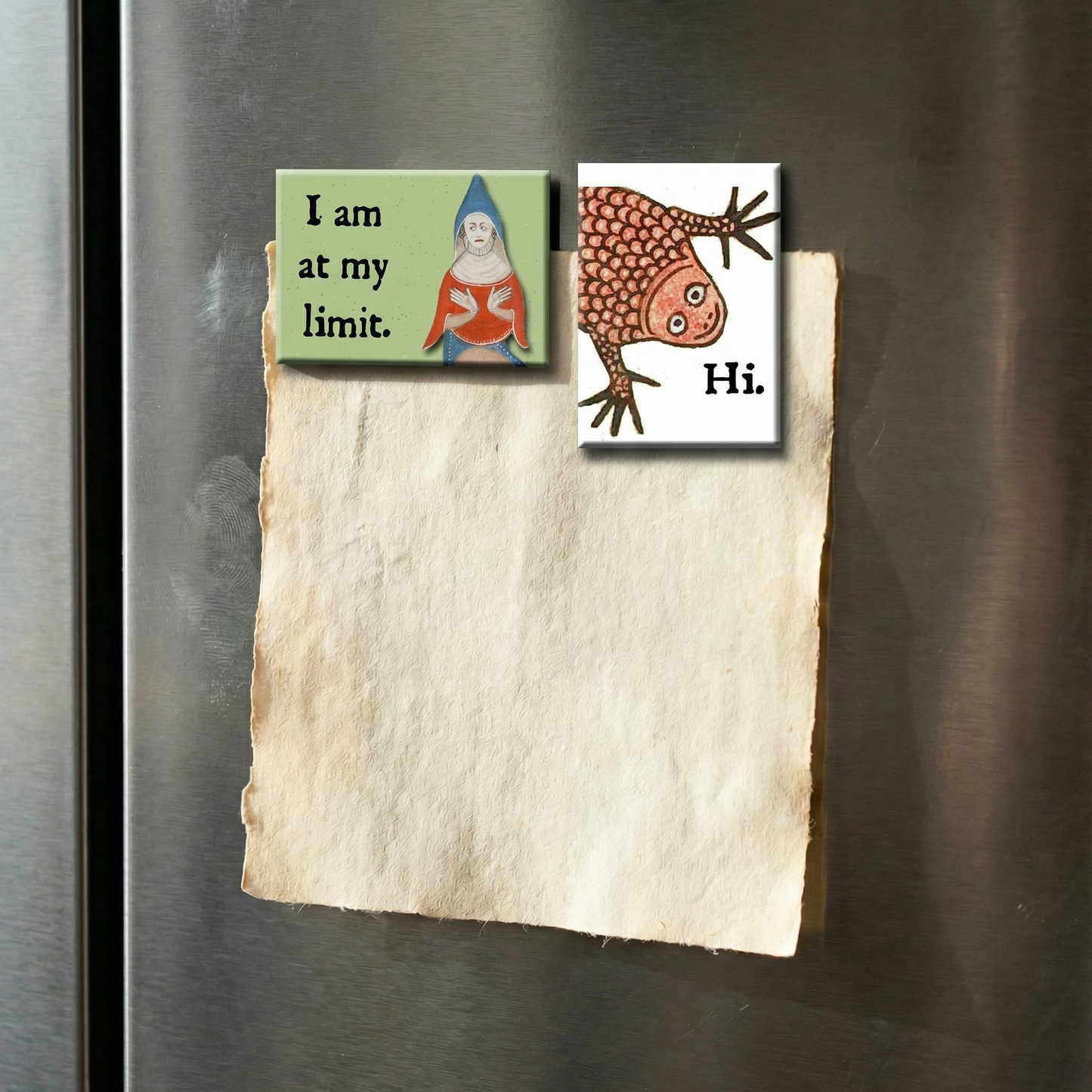 At My Limit Medieval Marginalia Refrigerator Magnet