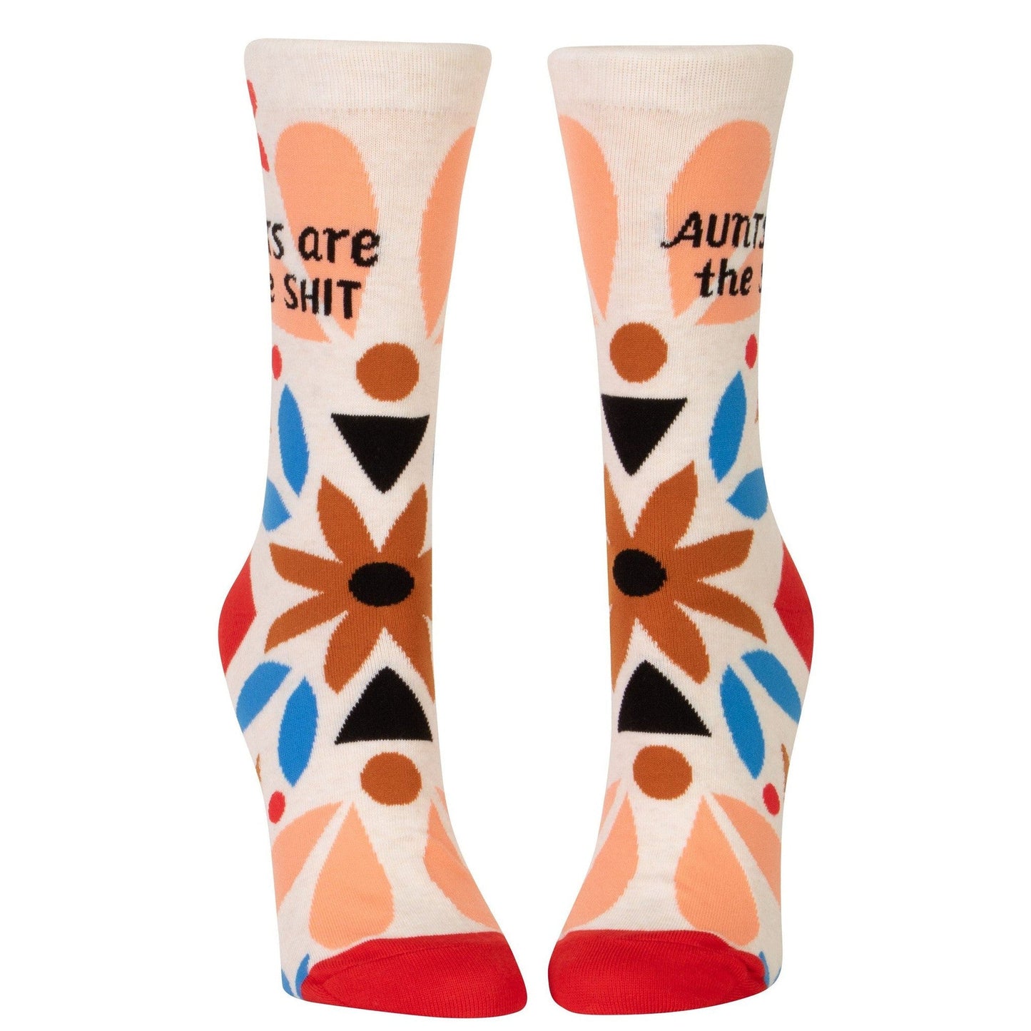 Aunts Are The Shit Women's Crew Novelty Socks | BlueQ at GetBullish