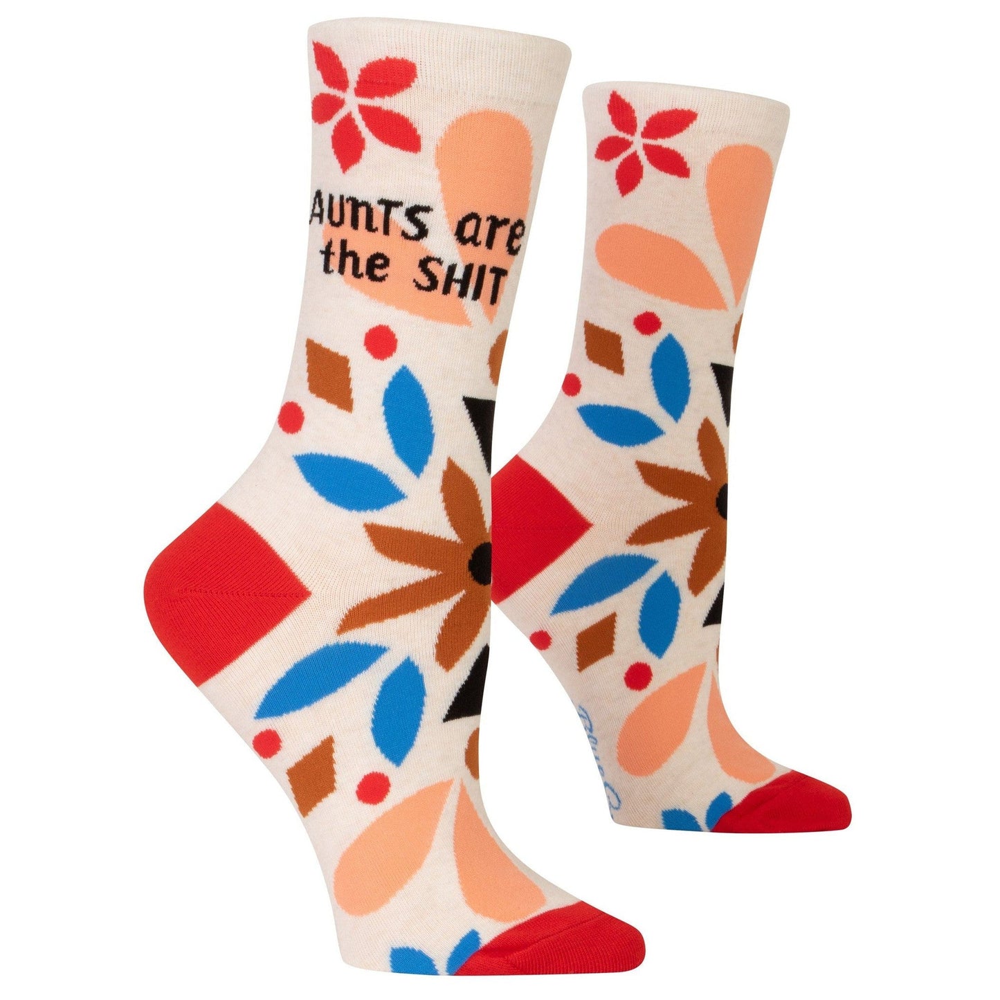 Aunts Are The Shit Women's Crew Novelty Socks | BlueQ at GetBullish