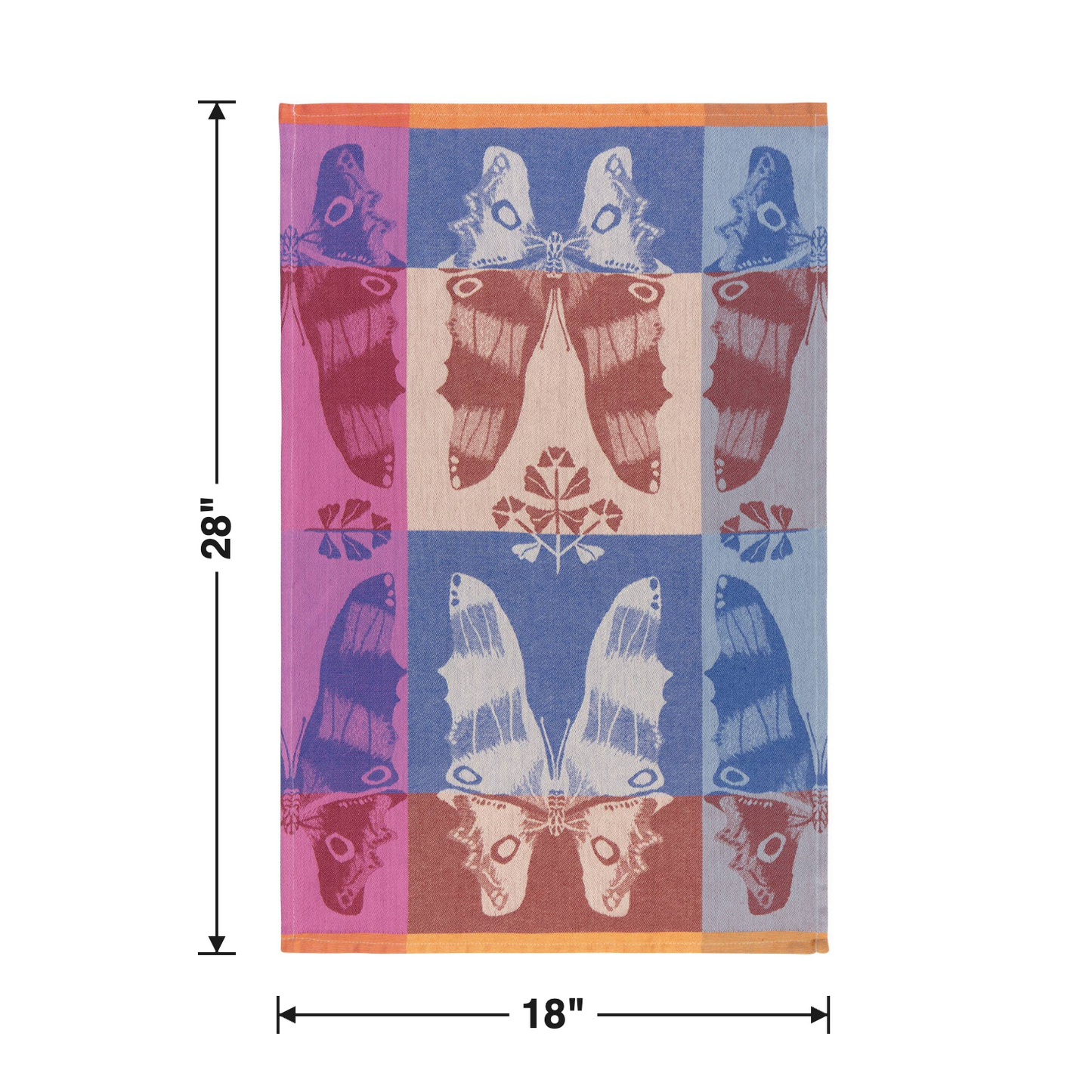 Size chart — 18" W x 28" L