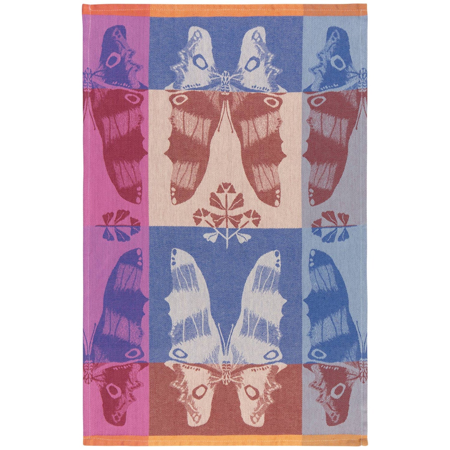 Butterfly patterned towel with colorful design