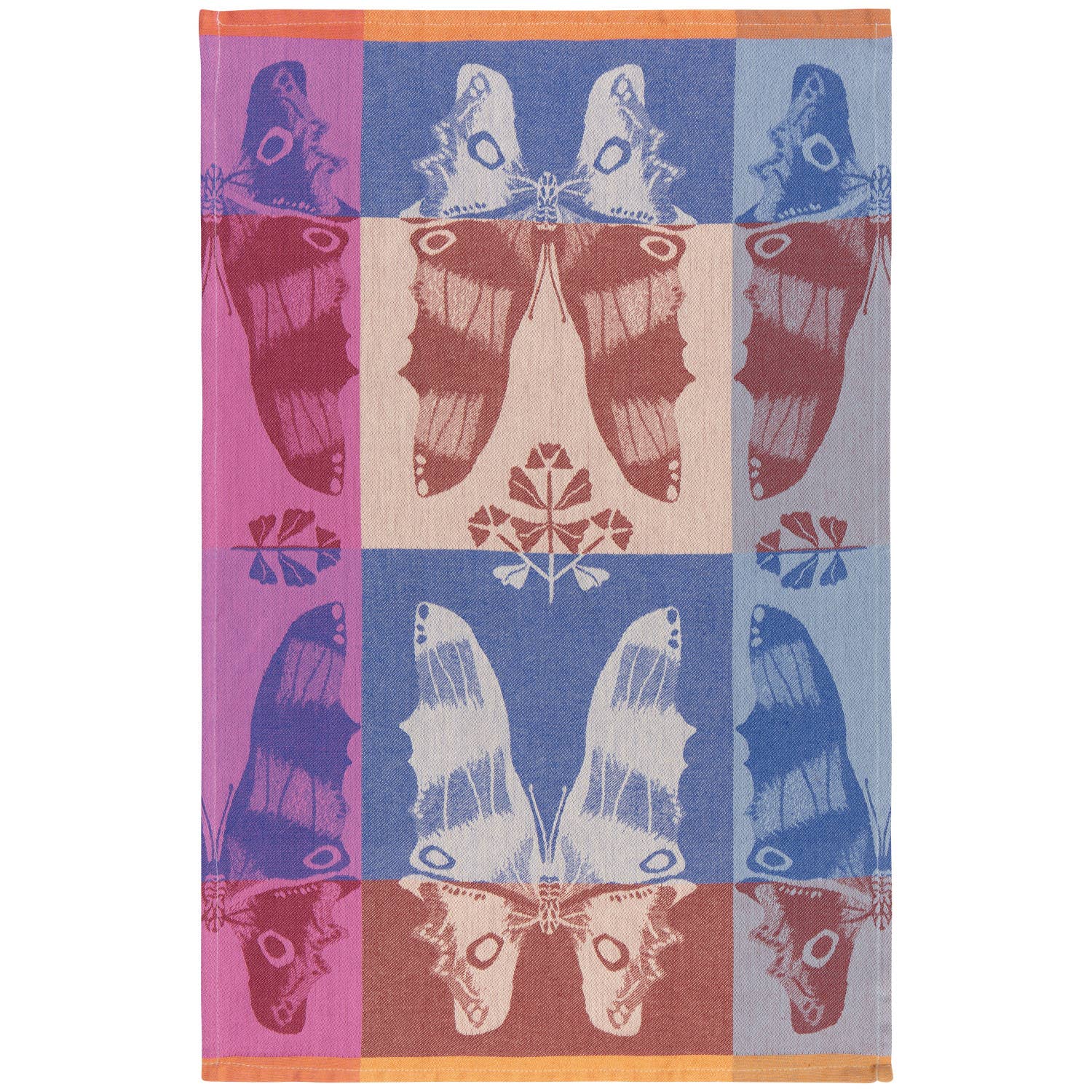 Butterfly patterned towel with colorful design