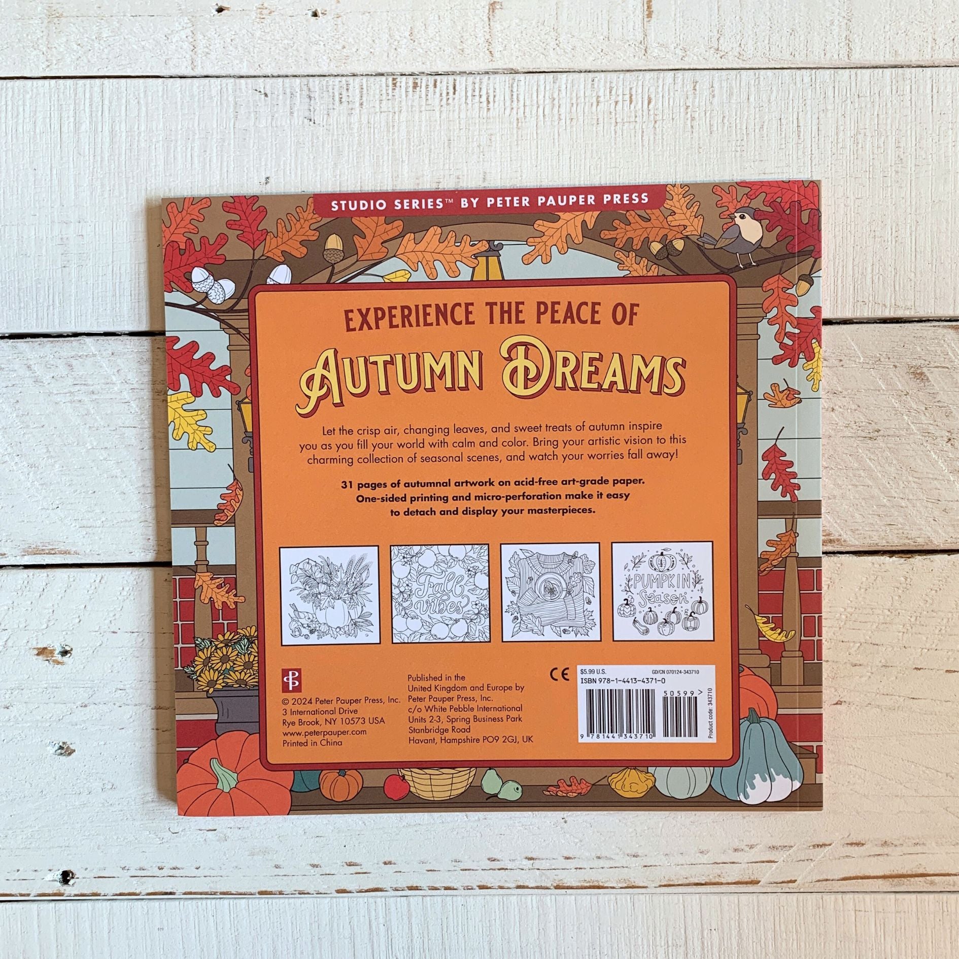 Autumn Dreams Adult Coloring Book | 31 Relaxing Seasonal Scenes