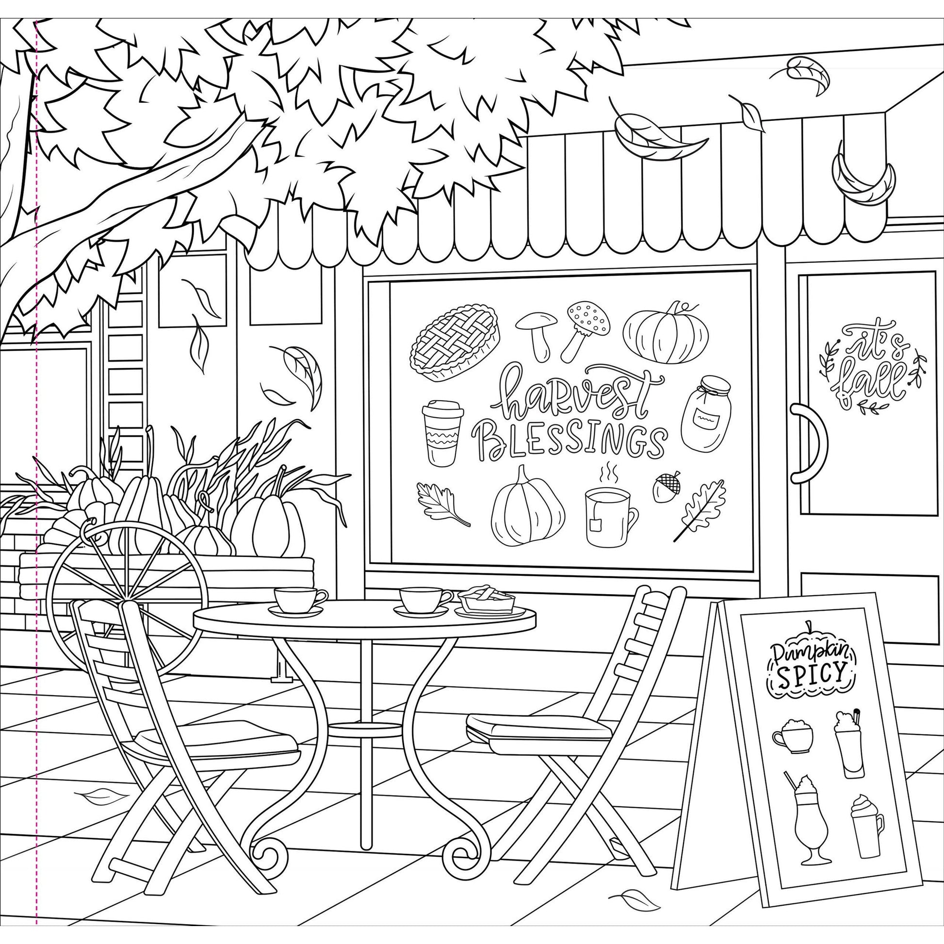 Autumn Dreams Adult Coloring Book | 31 Relaxing Seasonal Scenes