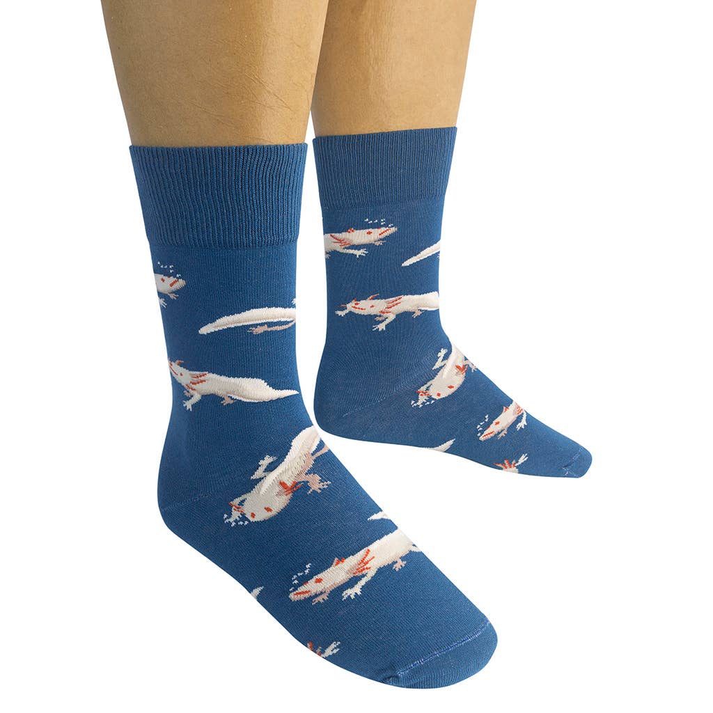 Axolotl Socks | Whimsical Aquatic Animal Unisex Funny Socks