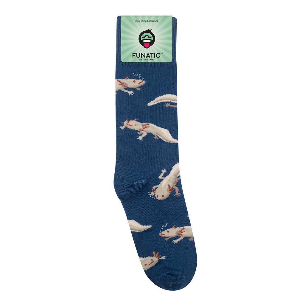 Axolotl Socks | Whimsical Aquatic Animal Unisex Funny Socks