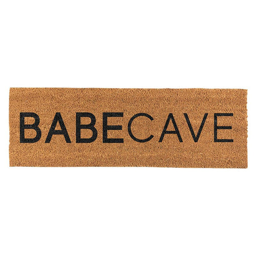 Babe Cave Coir Door Mat | 30" x 10"