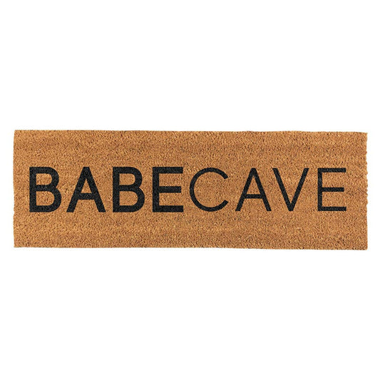 Babe Cave Coir Door Mat | 30" x 10"