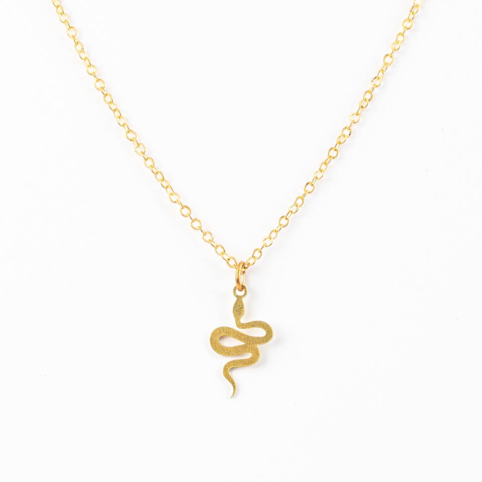 Baby Snake Necklace in Gold | Fair Trade Handmade in Guatemala