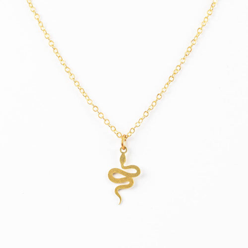 Baby Snake Necklace in Gold | Fair Trade Handmade in Guatemala