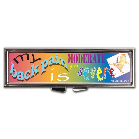 Back Pain Mini 7-Day Pill Case | 1.25" x 4" x 0.75"-Page's Peaches-The Bullish Store